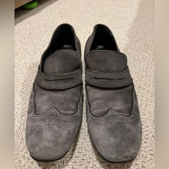 NDC Made by Hand Loafer Shoes Men's 42 / 9 Wingtip Grey Suede Dress Shoe - Picture 5 of 6